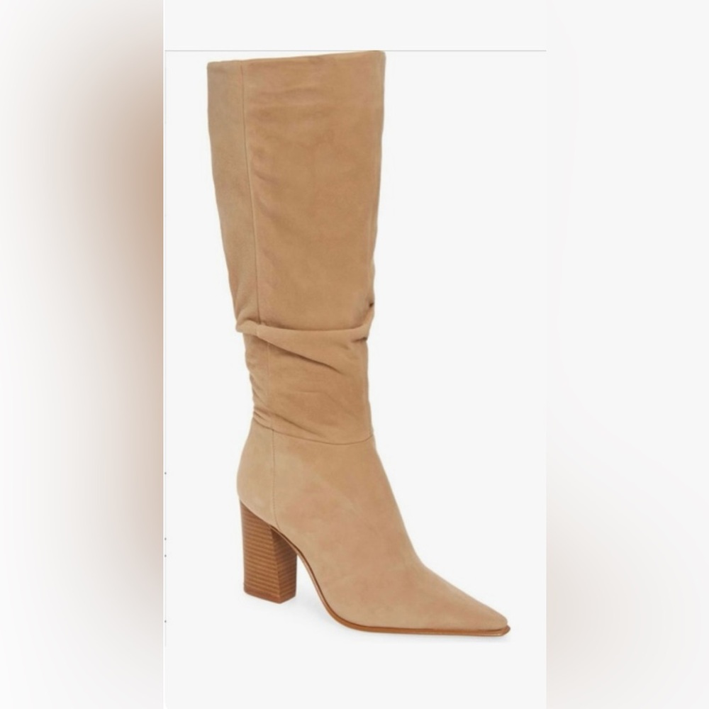 Vince Camuto Tan Suede Knee-High Boots